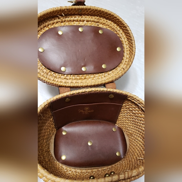 John Romain 1960s Wicker Basket Purse Nantuckett - Picture 5 of 8